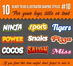 illustrator图形样式－10个标志展示风格：10 Logo Graphic Styles #10